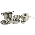 3 Person Stainless Steel Durable Camping Mess Kit